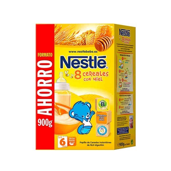NESTLE PAPILLA 8 CEREALES CON MIEL (900 G)