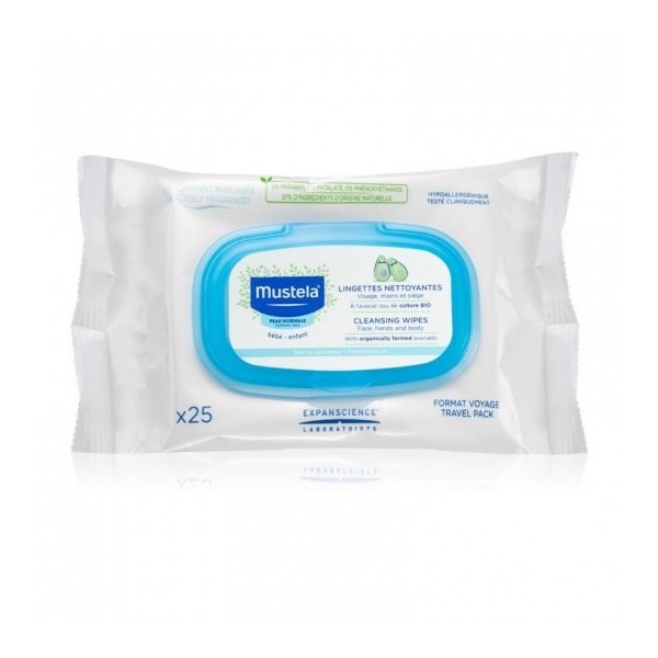 MUSTELA TOALLITAS PARA LA CARA 25 UNIDADES