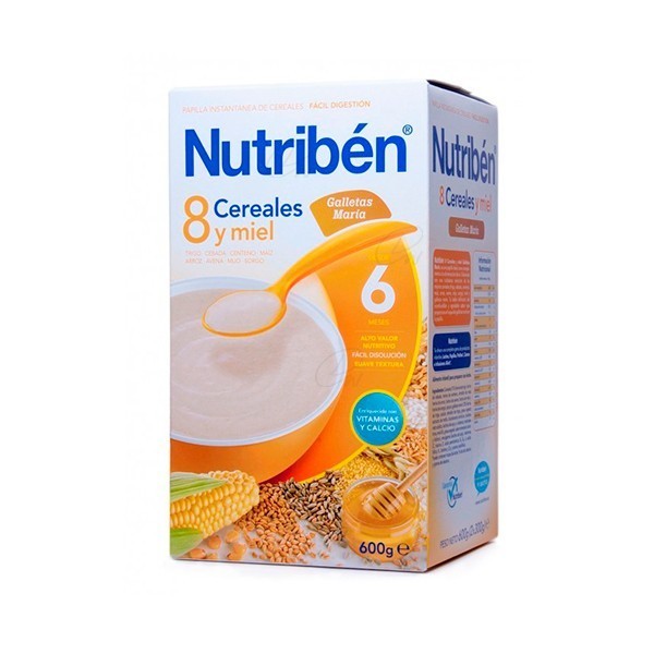 NUTRIBEN 8 CEREALES Y MIEL GALLETAS MARIA (600 G)