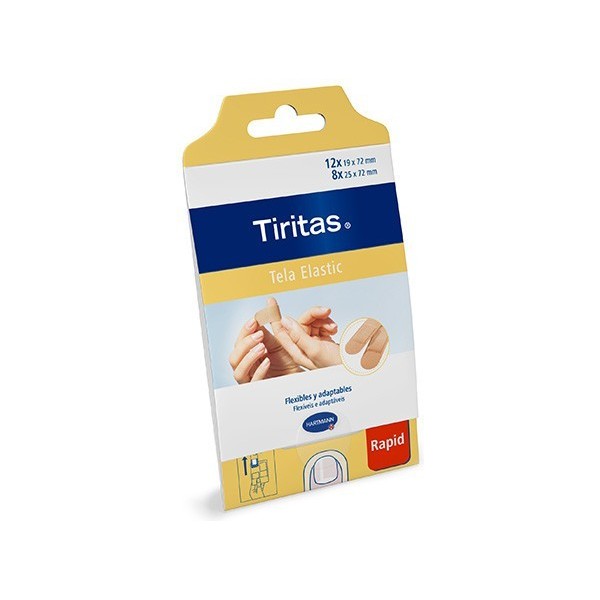 TIRITAS ELASTIC RAPID - APOSITO ADHESIVO (TEXTIL 20 U)