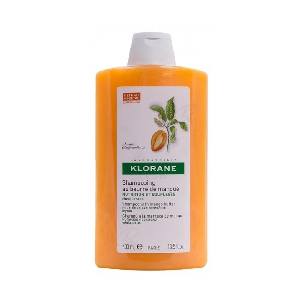 KLORANE CHAMPU NUTRITIVO A LA MANTECA DE MANGO (400 ML)