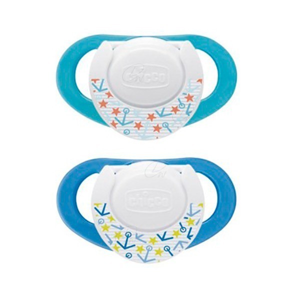CHUPETE CAUCHO - CHICCO PHYSIO ANATOMICO (4 M+ AZUL 2 U)