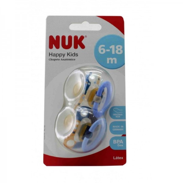 CHUPETE NUK CLASSIC LATEX ANAT T/2 6-18 M 2 UN DIA