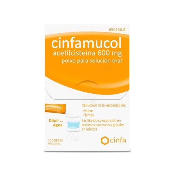 CINFAMUCOL ACETILCISTEINA 600 MG 10 SOBR