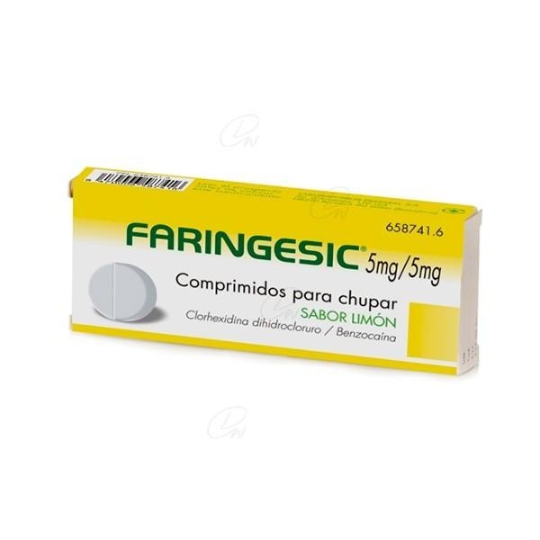 FARINGESIC 5 MG/5 MG 20 COMPRIMIDOS PARA CHUPAR SABOR LIMON