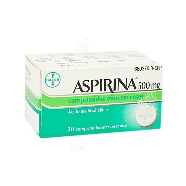 ASPIRINA 500 MG 20 COMPRIMIDOS EFERVESCENGTES