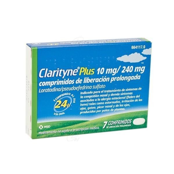 CLARITYNE PLUS 10/240 MG 7 COMPRIMIDOS LIB PROLONGADA