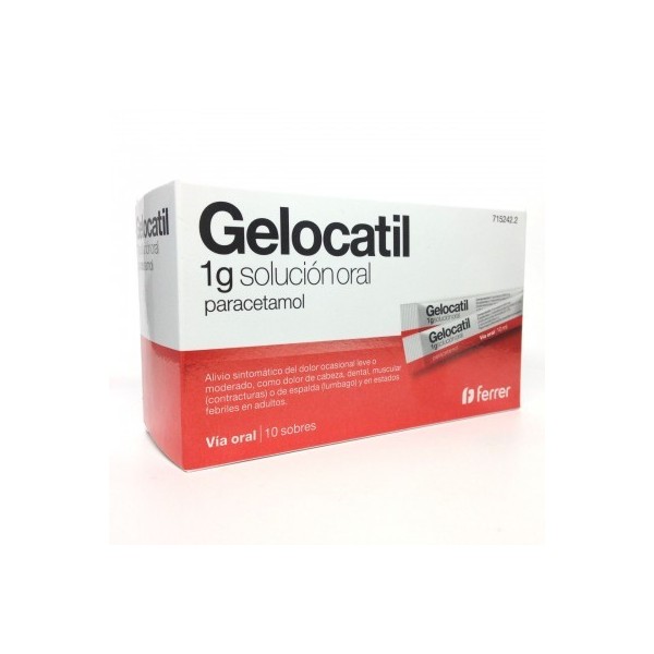GELOCATIL 1 G 10 SOBRES SOLUCION ORAL