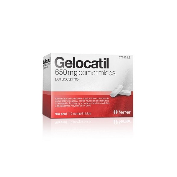 GELOCATIL 650 MG 12 COMPRIMIDOS 