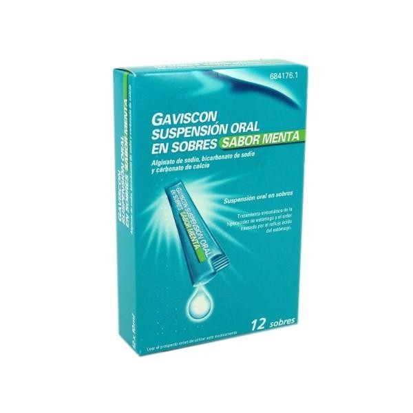 GAVISCON SUSP ORAL SABOR MENTA 12 SOBRES