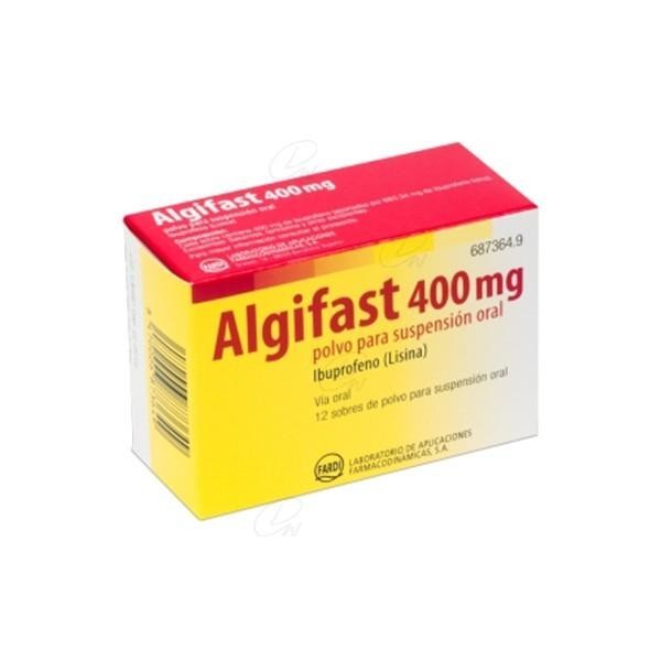 ALGIFAST 400 MG POLVO PARA SUSPENSION ORAL 12 SOBRES