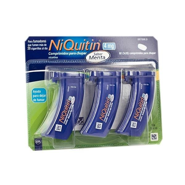 NIQUITIN 4 MG 60 COMPRIMIDOS PARA CHUPAR SABOR MENTA