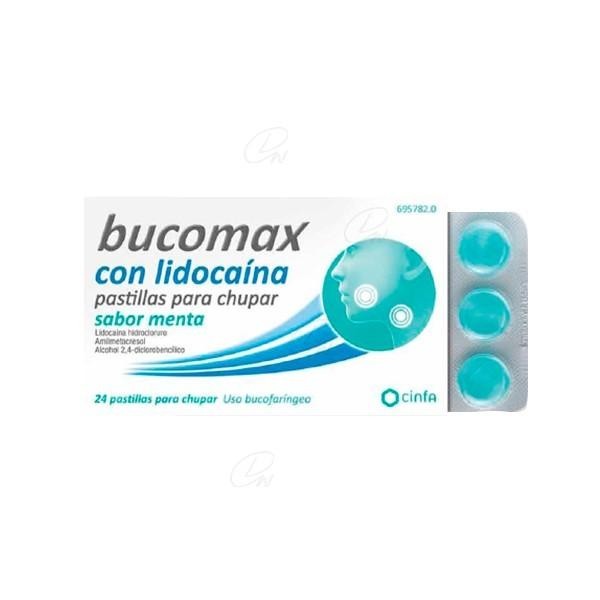 BUCOMAX CON LIDOCAINA SABOR MENTA 24 PASTILLAS