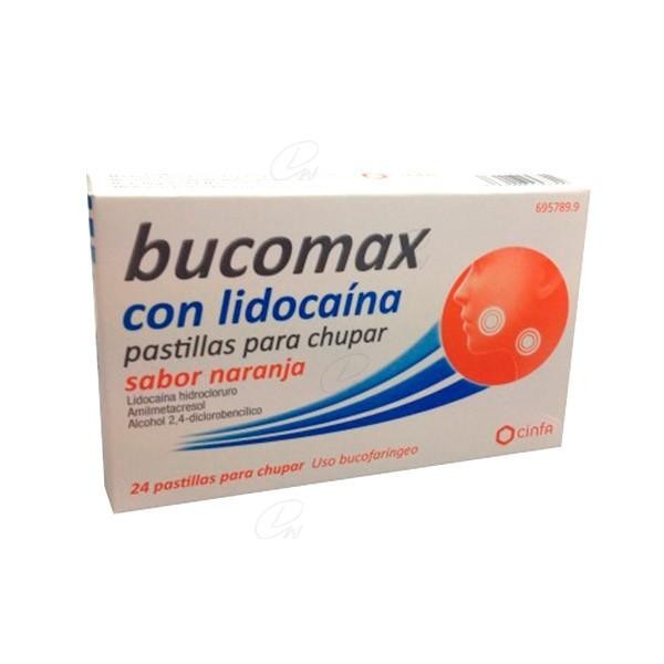 BUCOMAX CON LIDOCAINA SABOR NARANJA 24 PASTILLAS