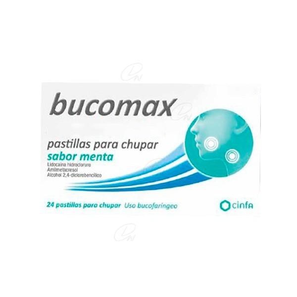 BUCOMAX 24 PASTILLAS PARA CHUPAR SABOR MENTA