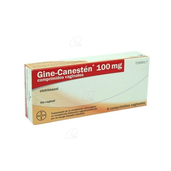 GINE CANESTEN 100 MG 6 COMPRIMIDOS VAGINALES