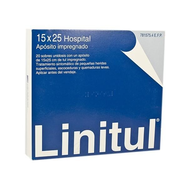 LINITUL HOSPITAL 15X25 CM 20 APÓSITOS