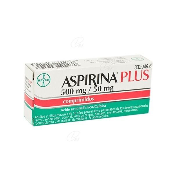 ASPIRINA PLUS 500 MG 20 COMP