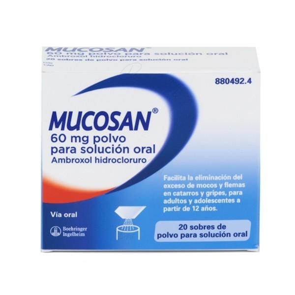 MUCOSAN 20 SOBRES POLVO PARA SOLUCION ORAL