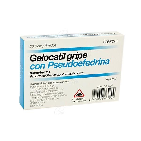 GELOCATIL GRIPE 20 COMP