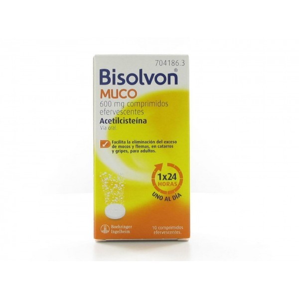 BISOLVON MUCO 600 MG 10 COMP