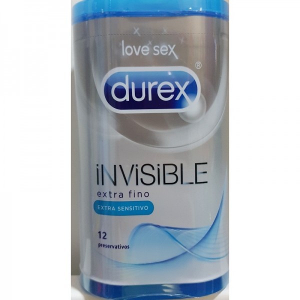 DUREX INVISIBLE EXTRA SENSITIVO 12 PRESERVATIVOS