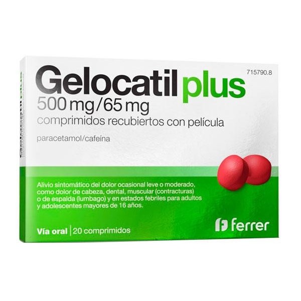 GELOCATIL PLUS 500MG/65MG 20 COMP