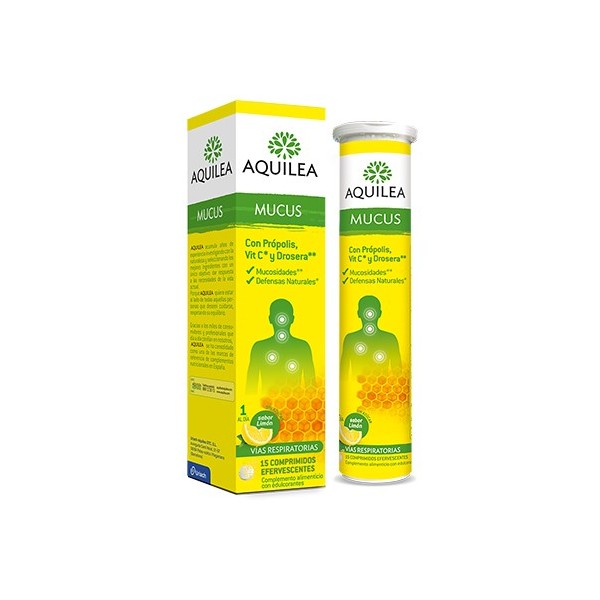 AQUILEA MUCUS 15 COMP EFERV SABOR LIMON