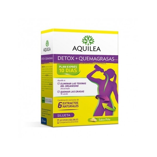 AQUILEA DETOX + QUEMAGRASAS 10 STICKS 