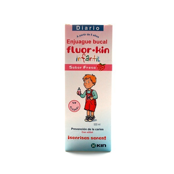 FLUOR KIN INFANTIL ENJUAGUE BUCAL (FRESA 500 ML)