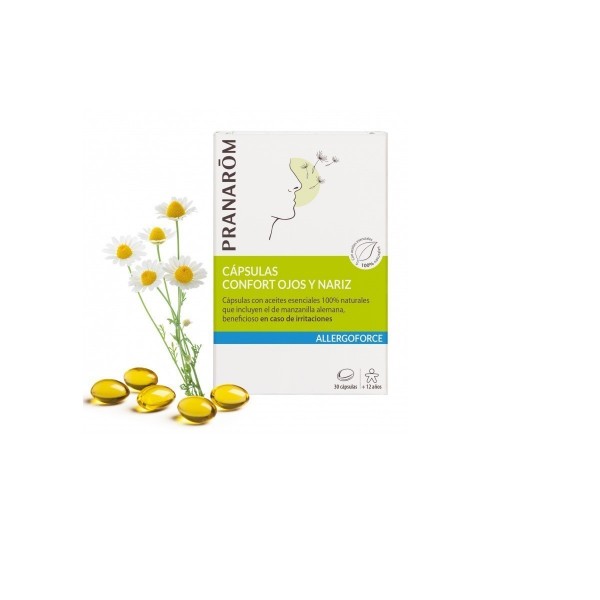 PRANAROM ALLERGOFORCE CONFORT OJOS NARIZ 30 CÀPSULAS 