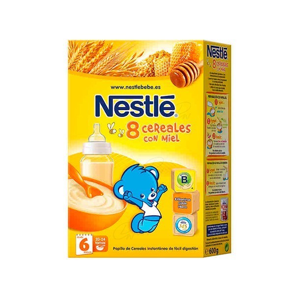 NESTLE PAPILLA 8 CEREALES CON MIEL (600 G)